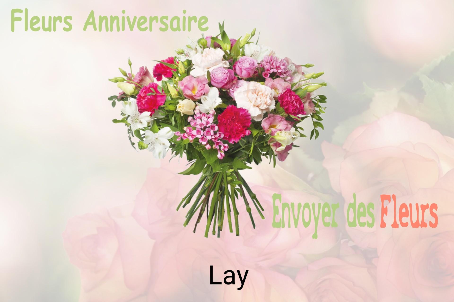 Bouquet de fleurs d’anniversaire livré à Lay